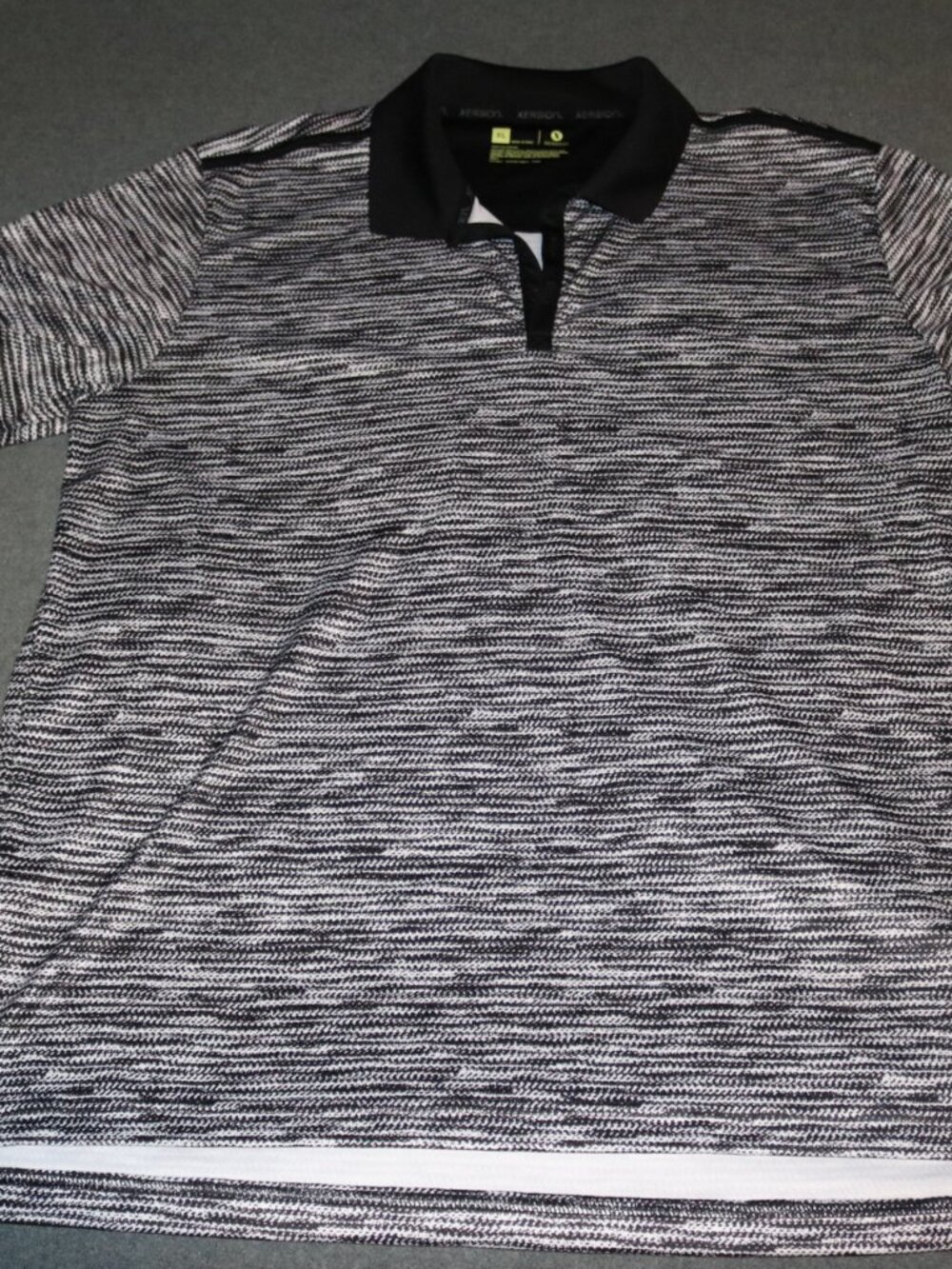 Xersion Shirt Black & White XL Golf Short Sleeve - Picture 3 of 5